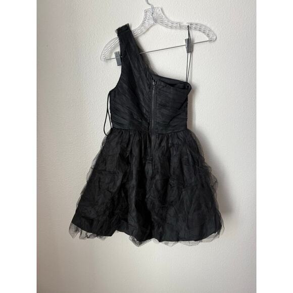 Alice & Olivia Black Tulle Tessie Dress Size 0 - Picture 3 of 6